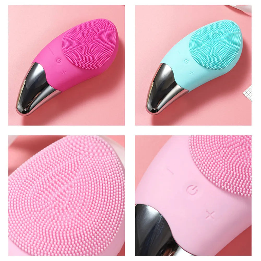 Silicone Electric Face Cleansing Brush Deep Cleaning Skincare Massager Pore Cleaning Facial Vibration Cleaning And Beauty Tool