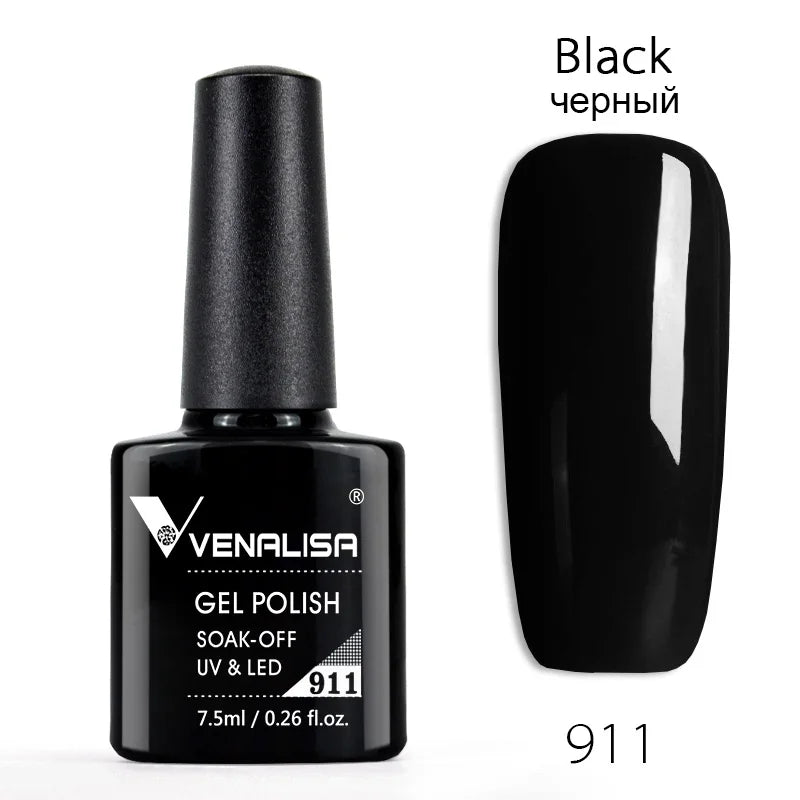 VENALISA Nail Gel Polish Semi Permanent Gellack Nail Art Salon 100 Color Glitter 7.5ml Soak off Organic UV LED Nail Gel Varnish