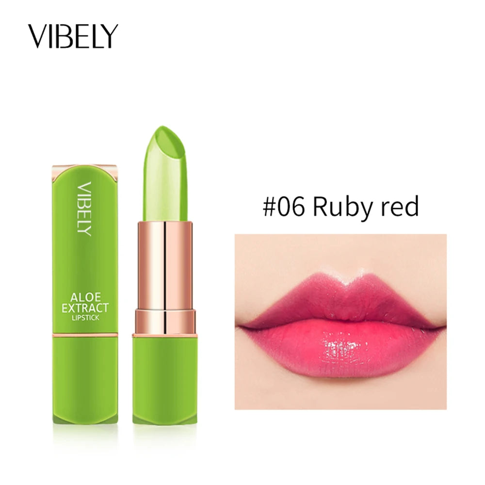 VIBELY New 5 Color Color Mood Changing Lip Balm Natural Aloe Vera Lipstick Long Lasting Moisturizing Makeup Cosmetics for Women