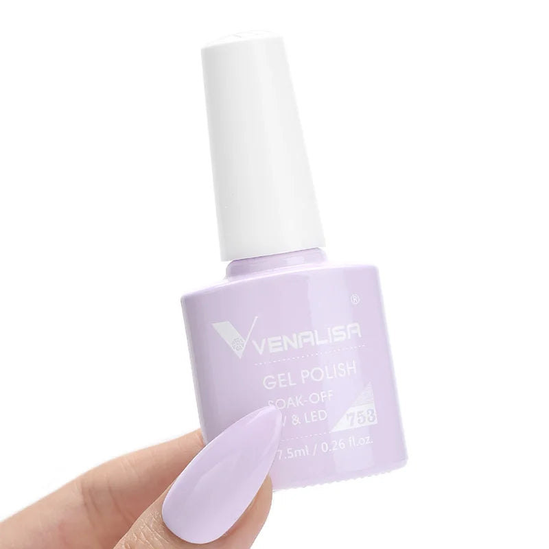 VENALISA Nail Gel Polish Semi Permanent Gellack Nail Art Salon 100 Color Glitter 7.5ml Soak off Organic UV LED Nail Gel Varnish