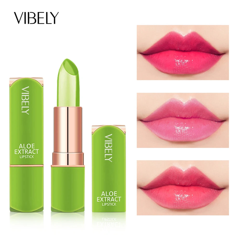 VIBELY New 5 Color Color Mood Changing Lip Balm Natural Aloe Vera Lipstick Long Lasting Moisturizing Makeup Cosmetics for Women