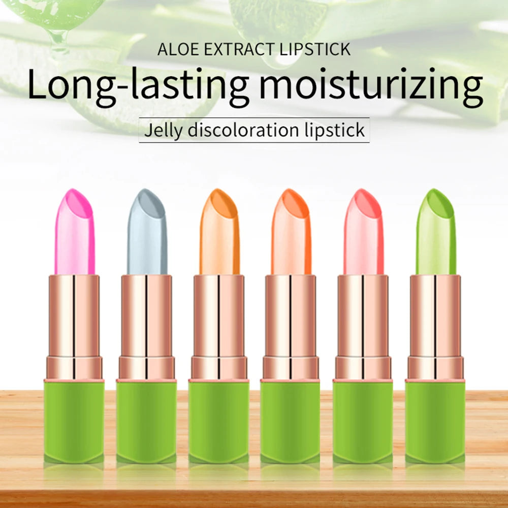 VIBELY New 5 Color Color Mood Changing Lip Balm Natural Aloe Vera Lipstick Long Lasting Moisturizing Makeup Cosmetics for Women