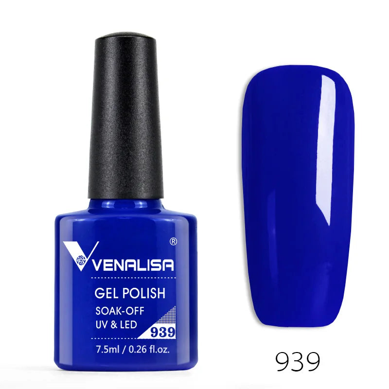 VENALISA Nail Gel Polish Semi Permanent Gellack Nail Art Salon 100 Color Glitter 7.5ml Soak off Organic UV LED Nail Gel Varnish