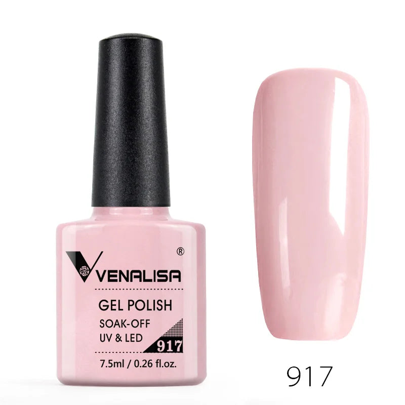 VENALISA Nail Gel Polish Semi Permanent Gellack Nail Art Salon 100 Color Glitter 7.5ml Soak off Organic UV LED Nail Gel Varnish