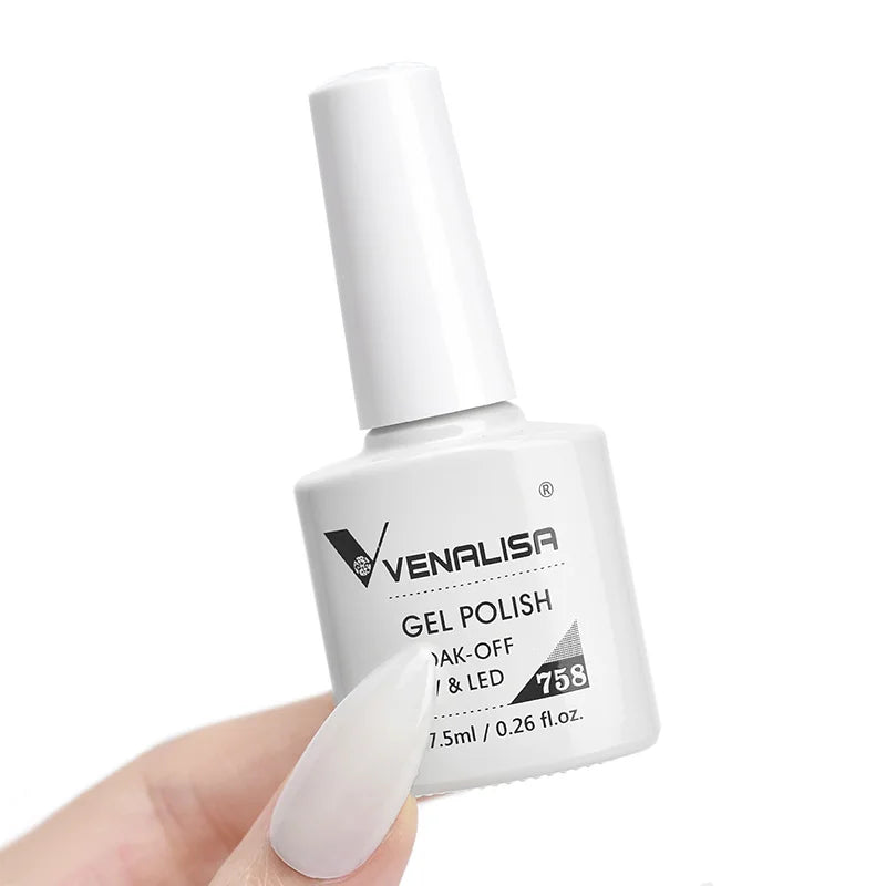 VENALISA Nail Gel Polish Semi Permanent Gellack Nail Art Salon 100 Color Glitter 7.5ml Soak off Organic UV LED Nail Gel Varnish