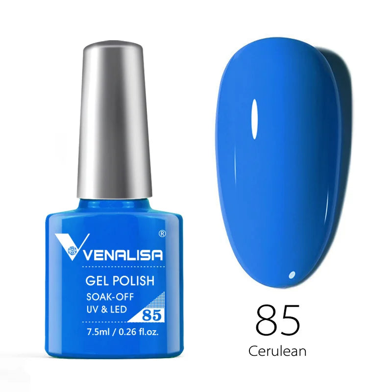 VENALISA Nail Gel Polish Semi Permanent Gellack Nail Art Salon 100 Color Glitter 7.5ml Soak off Organic UV LED Nail Gel Varnish