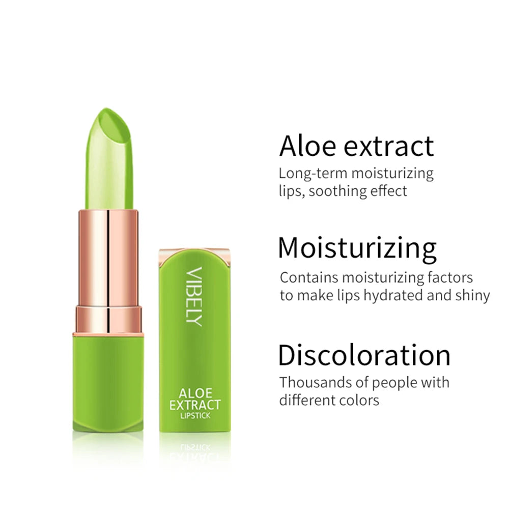 VIBELY New 5 Color Color Mood Changing Lip Balm Natural Aloe Vera Lipstick Long Lasting Moisturizing Makeup Cosmetics for Women