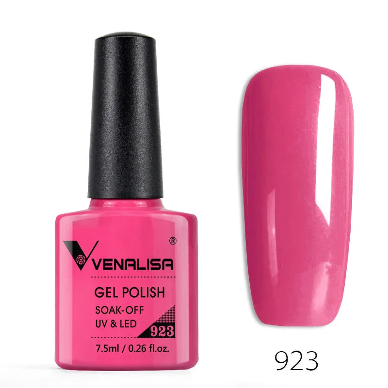 VENALISA Nail Gel Polish Semi Permanent Gellack Nail Art Salon 100 Color Glitter 7.5ml Soak off Organic UV LED Nail Gel Varnish