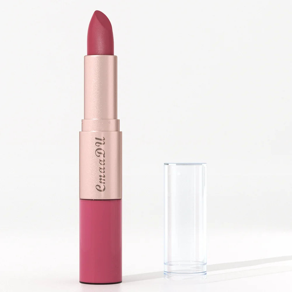 CmaaDu 12 color 2 in 1 24HR Locked Kiss. Weightless Colour. Waterproof Matte Lipgloss, Lipstick Long Lasting Lipstick.