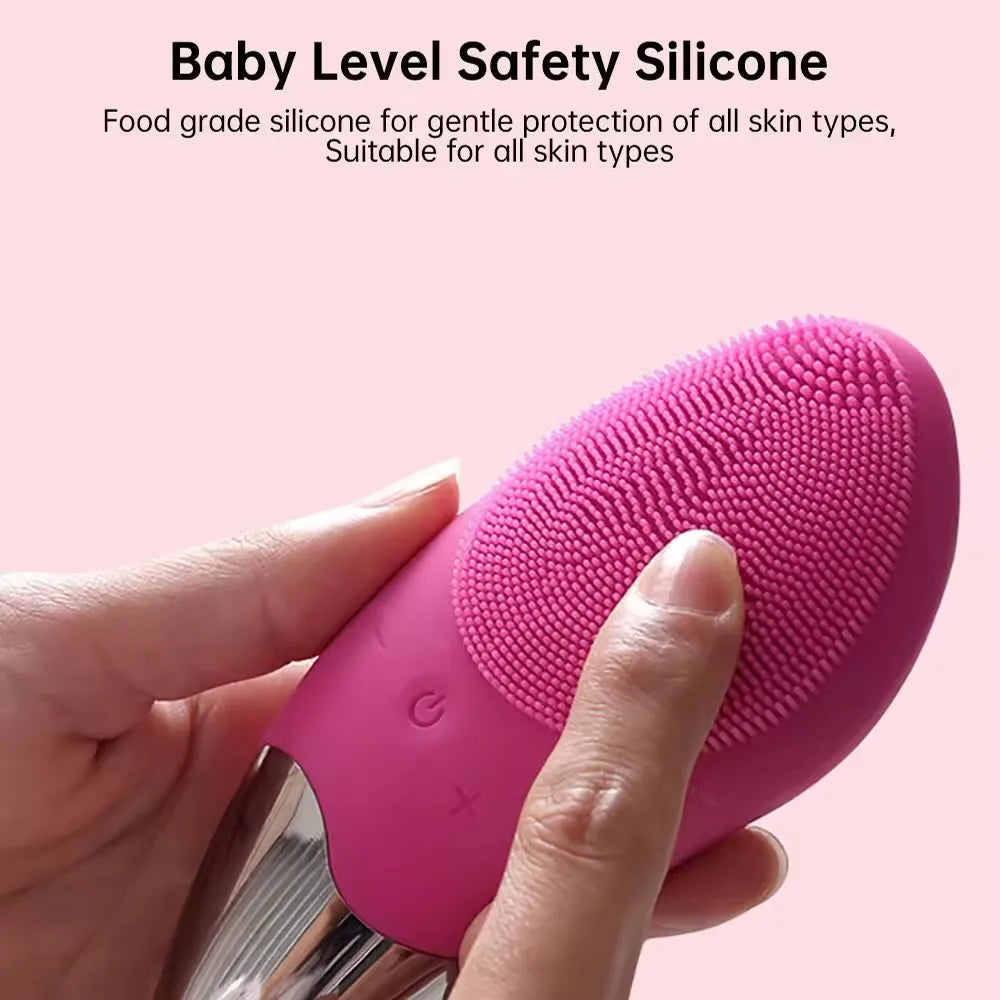 Silicone Electric Face Cleansing Brush Deep Cleaning Skincare Massager Pore Cleaning Facial Vibration Cleaning And Beauty Tool