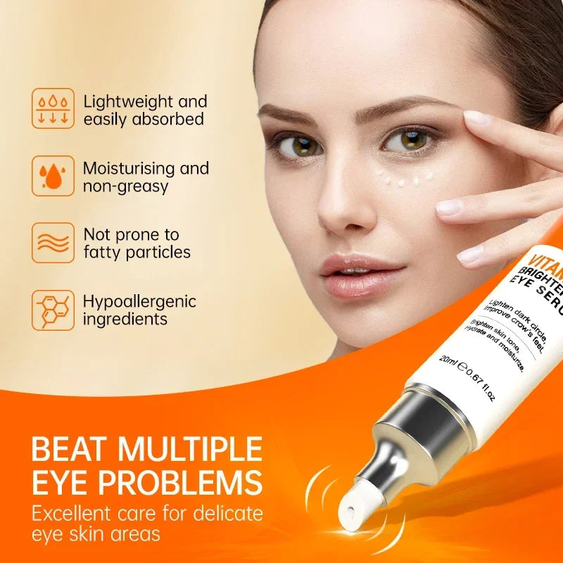 Eye Cream Anti Dark Circle Remove bags under eyes. VC Whitening Lightening Cream. Wrinkle Removal. Eyes Firming Skin Care Beauty