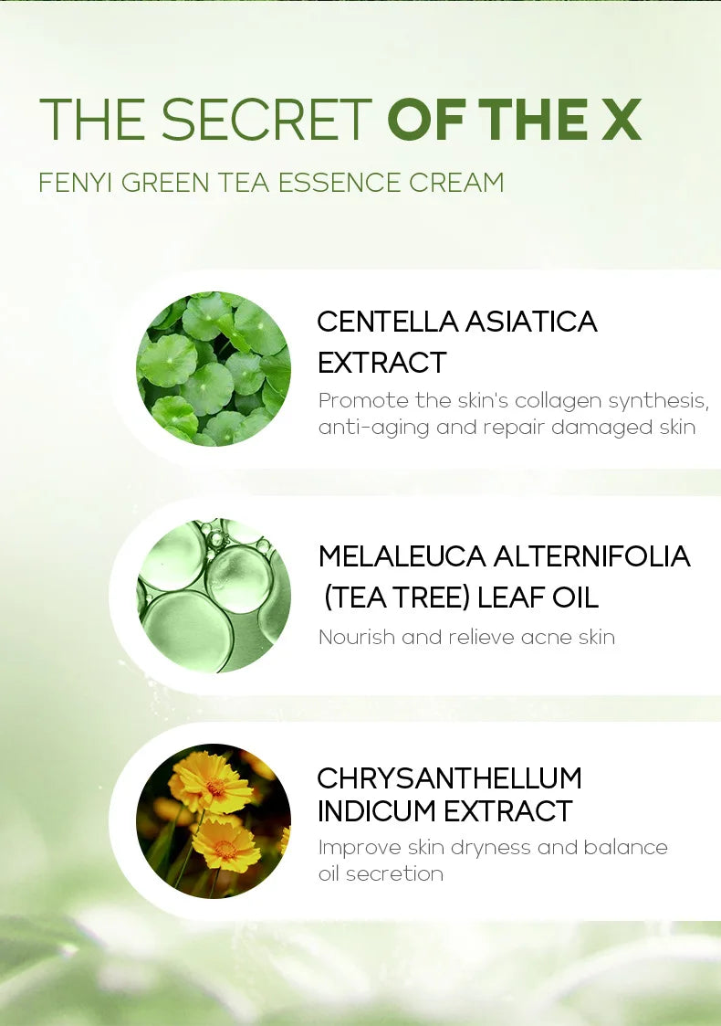 Fenyi Green Tea Face Cream skincare Moisturizing Nourishing Hydrating Firming Facial Creams for Face Beauty Skin Care Products