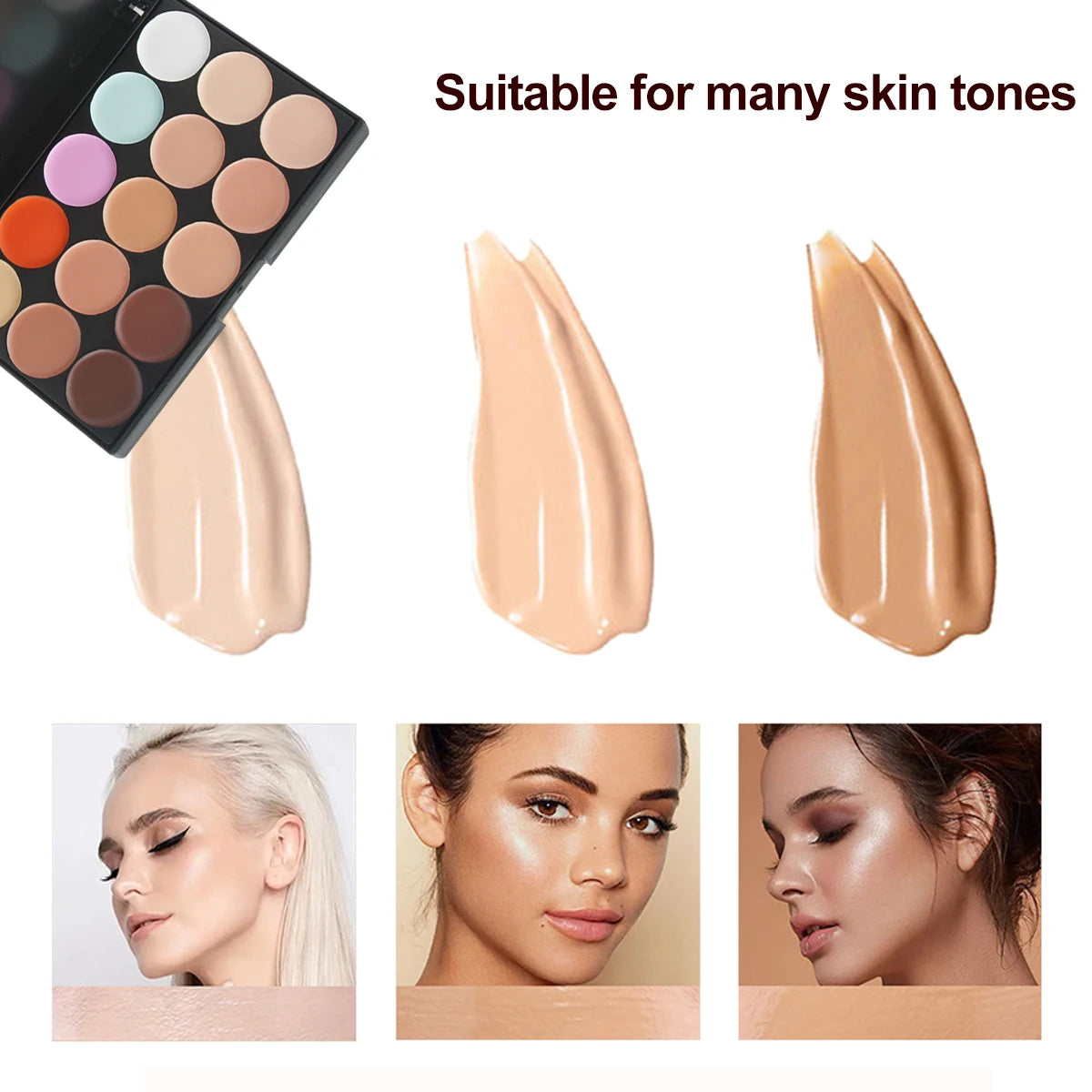 15 Colors Face Concealer Camouflage Cream Contour Palette Maquillaje Profesional Foundation Paleta Eye Shadow Repair Concealer