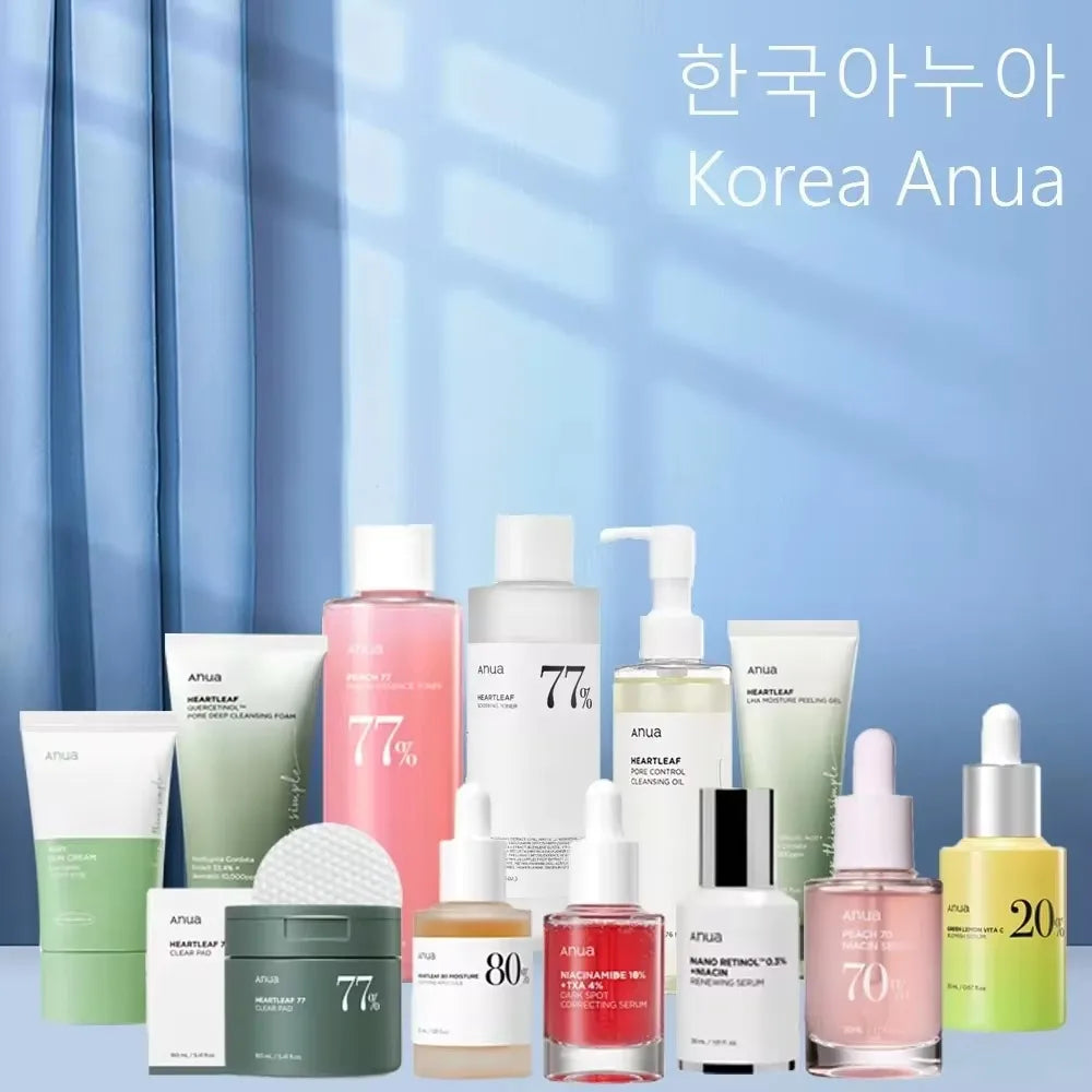 Korean Genuine Anua Skin Care Products Toner Makeup Remover Essence Diminishes Fine Lines Niacinamide Essence Cleanser Korean Genuine