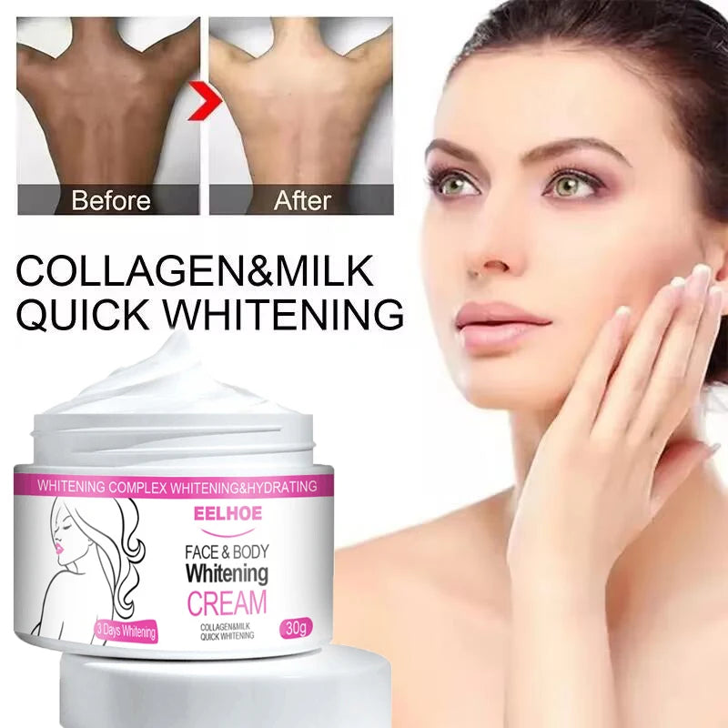 Face Body Brightening Cream Thigh Knees Underarm Inner Melanin Lightening Lotion Feminine Gentle Nourishing Dark Skin Care Cream