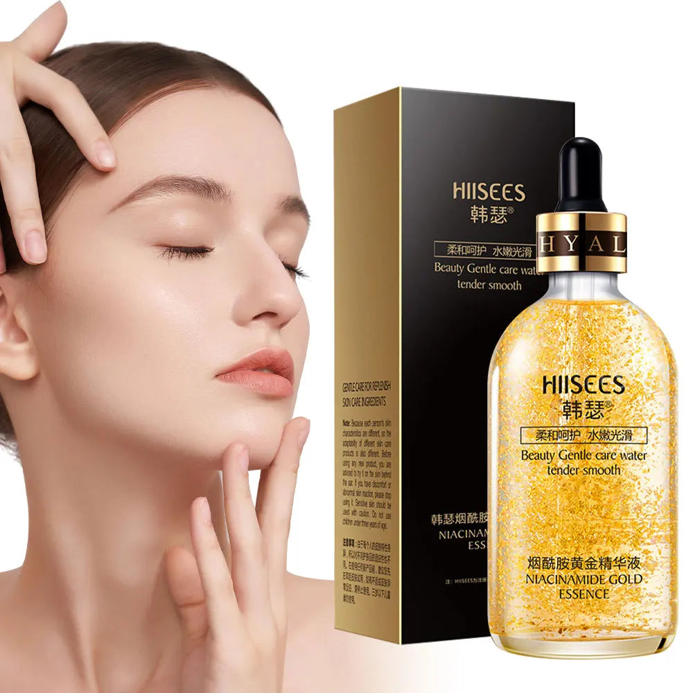 24k Gold Serum Hyaluronic Acid Essence Anti-aging Fade Fine Lines Moisturizing Whitening Brighten Repair Face Serum Skin Care