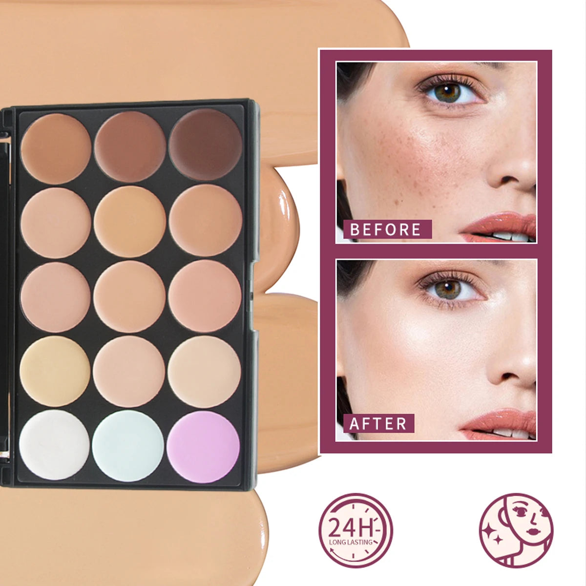 15 Colors Face Concealer Camouflage Cream Contour Palette Maquillaje Profesional Foundation Paleta Eye Shadow Repair Concealer