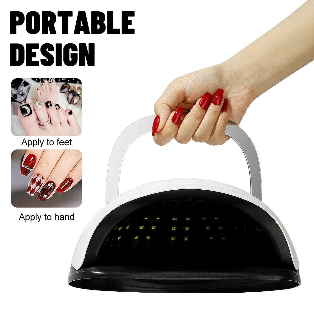 380W Big Power UV LED Nail Lamp 81 LEDS Nail Dryer Light With Auto Sensor For Professional Nail Salon Equipment Tools Home Use