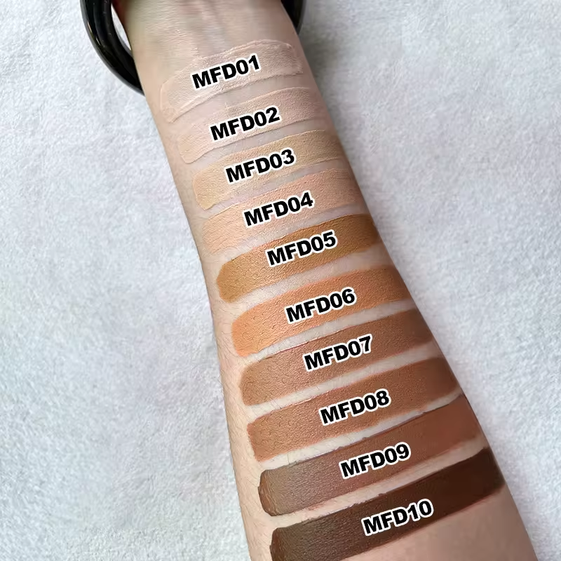 Matte Liquid Foundation: 10 Colours to choose from.