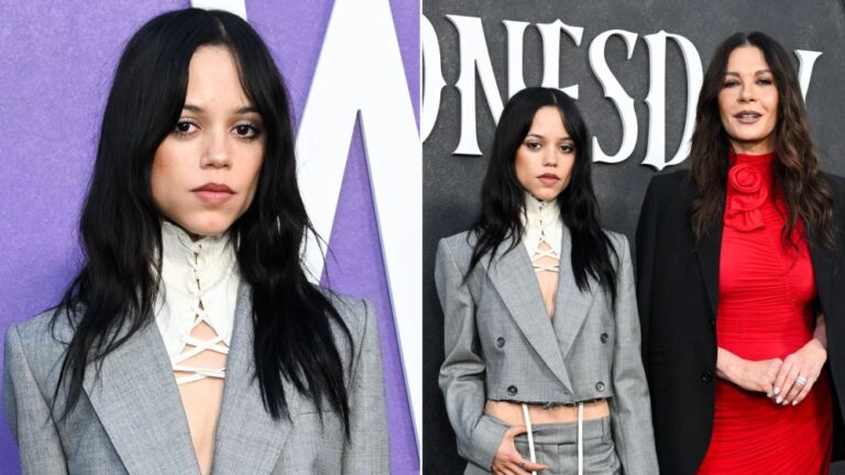 Jenna Ortega’s McQueen Suit Brings Gothic Edge to “Wednesday” FYSEE