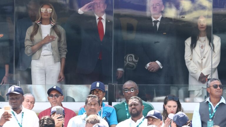 Melania Trump Wears Gap, Thom Browne at World Cup Final