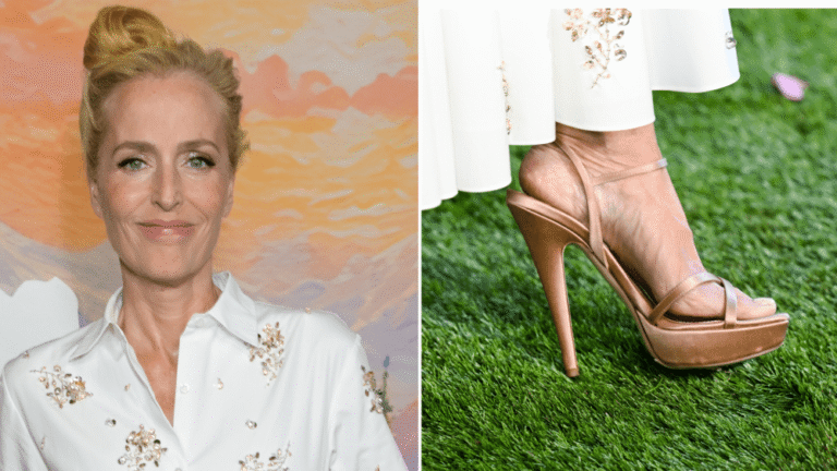 Gillian Anderson’s Sky-high Platform Sandals Look Eerily Familiar