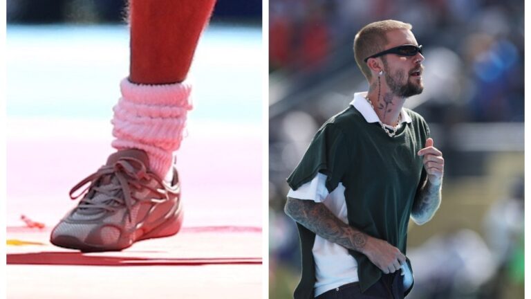 Justin Bieber Takes a Spin in New Skylrk Sneakers for World Cup Show