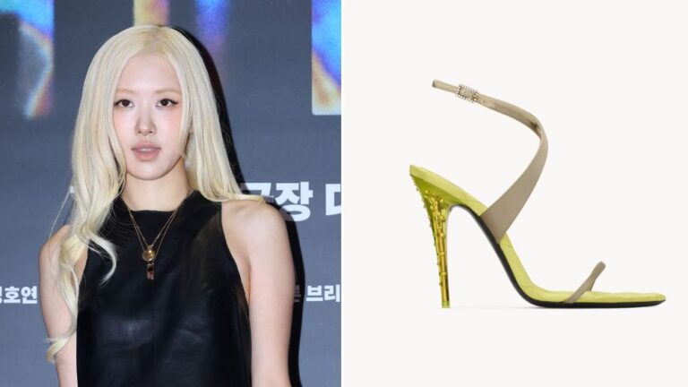 Rosé Takes Saint Laurent Crystal Heels Out of Black-tie Territory