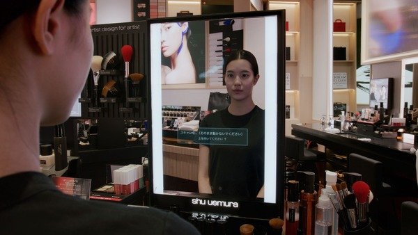 shu uemura and LOOOK.AI Launch AI-Powered Smart Mirror at Tokyo Flagship